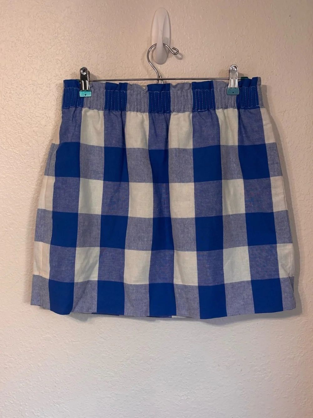 J. Crew Factory Gingham Mini Skirt Size 8